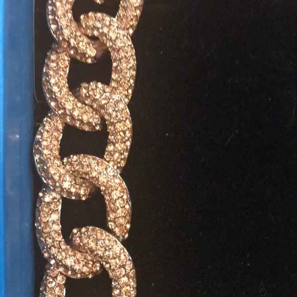 Real Collectibles Rosetone Pave Link Necklace Set - Picture 4 of 5